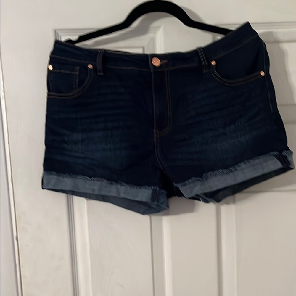 Dark Blue Denim Women's Shorts